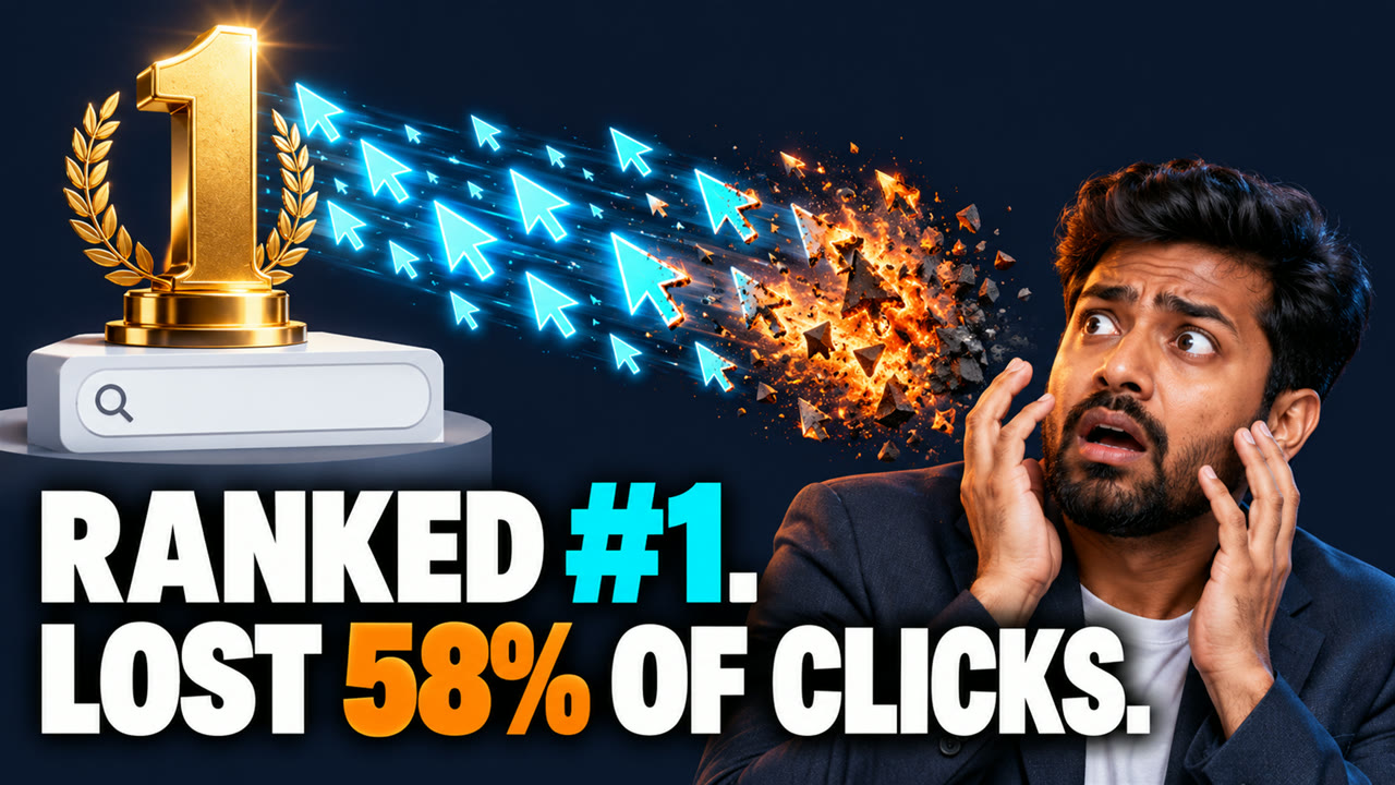 Ranked number one on Google, and still losing 58 percent of clicks — a scene from the film